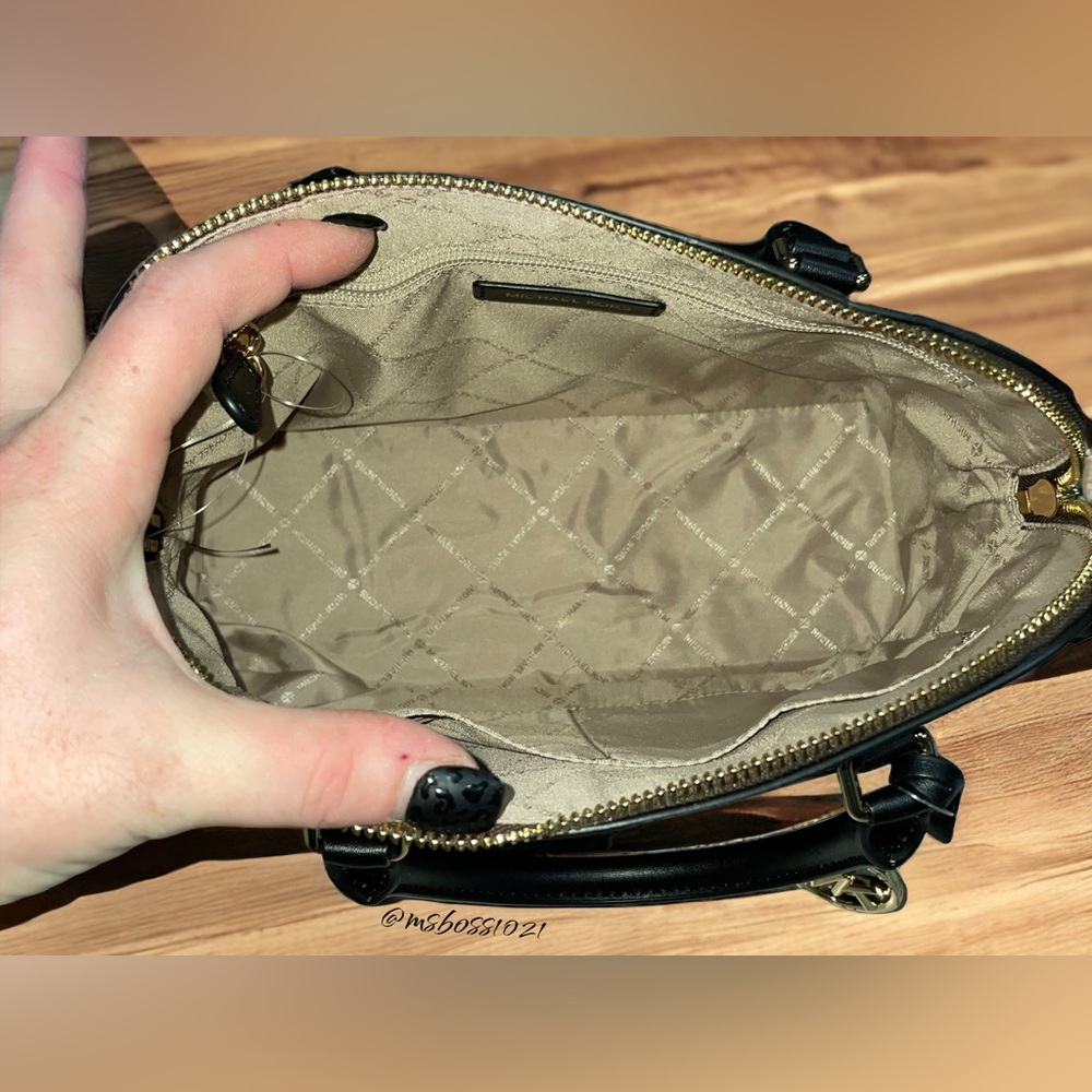 Michael Kors Bedford Legacy Medium Dome Satchel + Wallet/Cardholder in Brn/Blk - Picture 5 of 6
